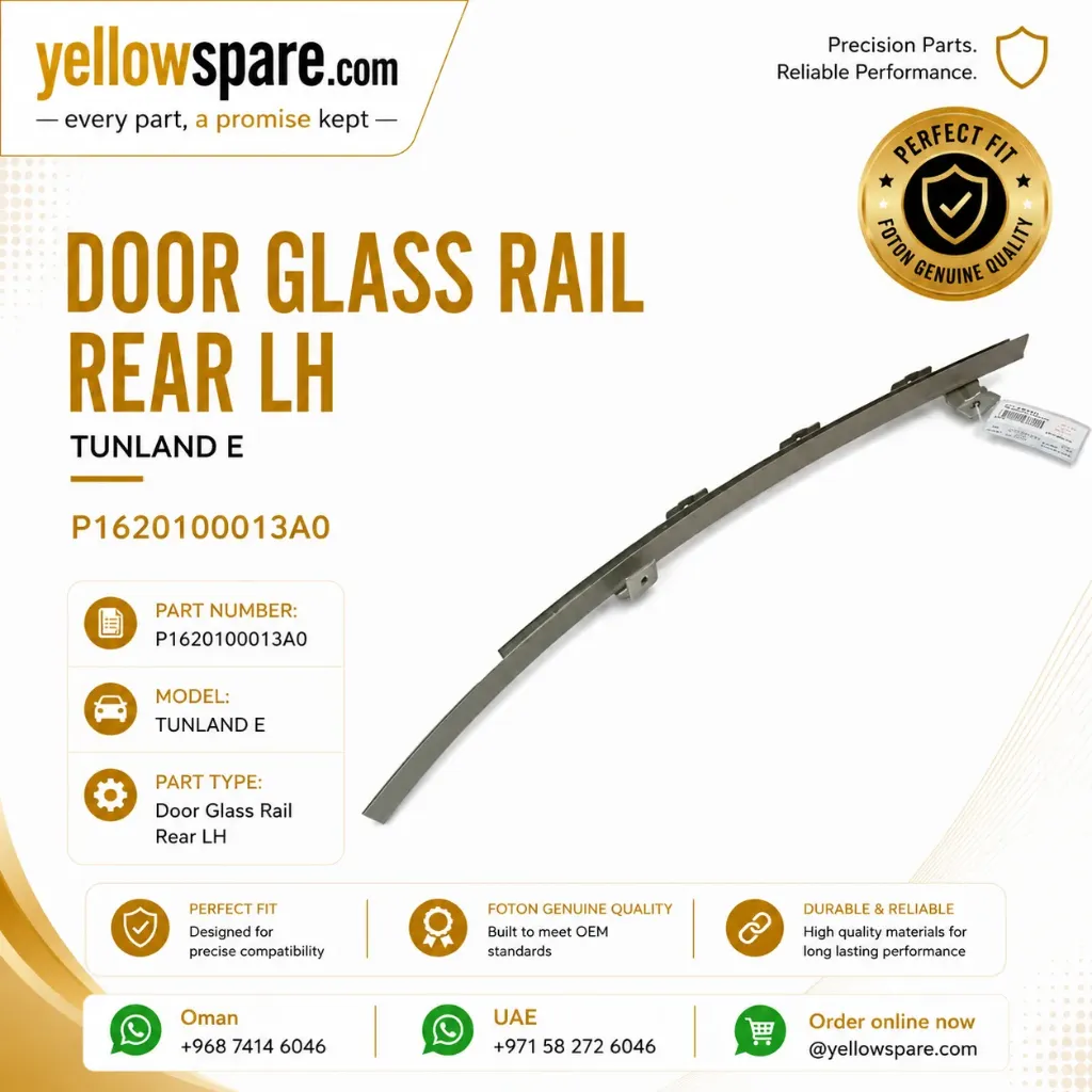 DOOR GLASS RAIL REAR LH TUN E
