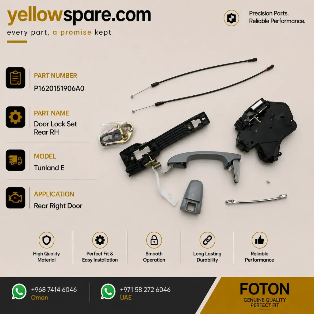 DOOR LOCK SET REAR RH TUN E