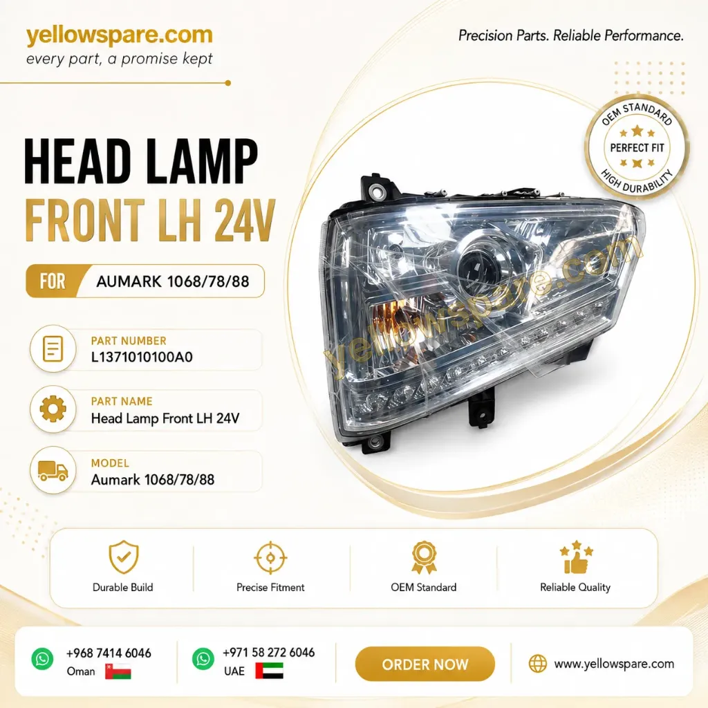 HEAD LAMP FRONT LH 24V 1068/78/88