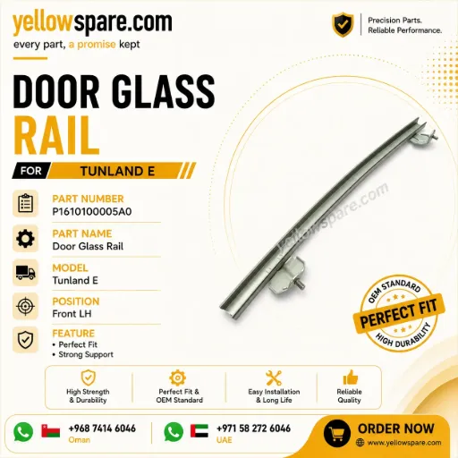 DOOR GLASS RAIL FRONT LH TUN E