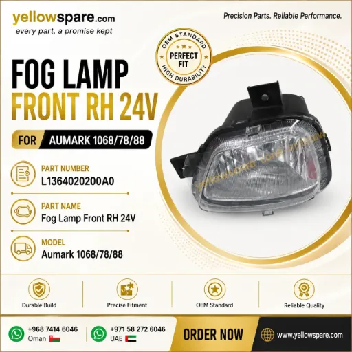 FOG LAMP FRONT RH 24V 1068/78/88